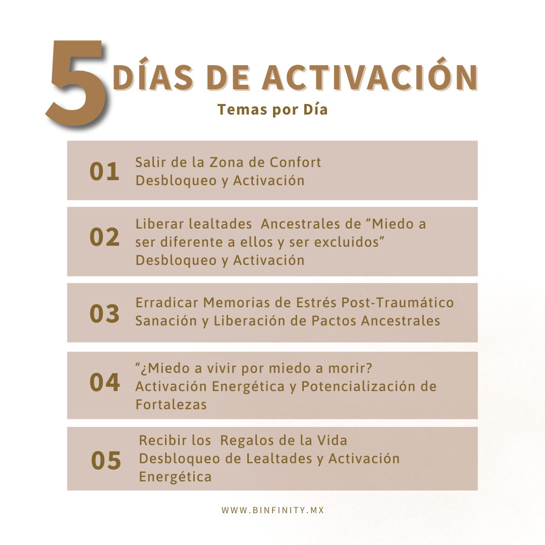 5 Días de Activación - Miedo a vivir por miedo a morir